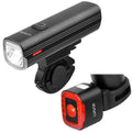 LUNAR Light Set front and rear bike lights with 1000 lumen front and 70 lumen rear USB-C rechargeable