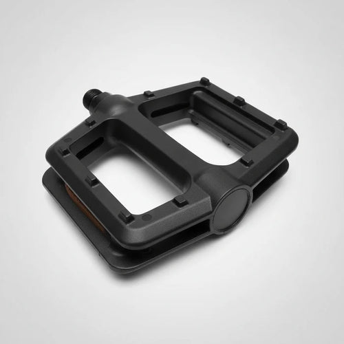 1/2" BMX large platform pedal in black with durable polypropylene body and wide grip surface for BMX riding