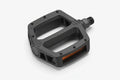 Black 1/2" BMX large platform pedals with slip-resistant surface and durable polypropylene construction