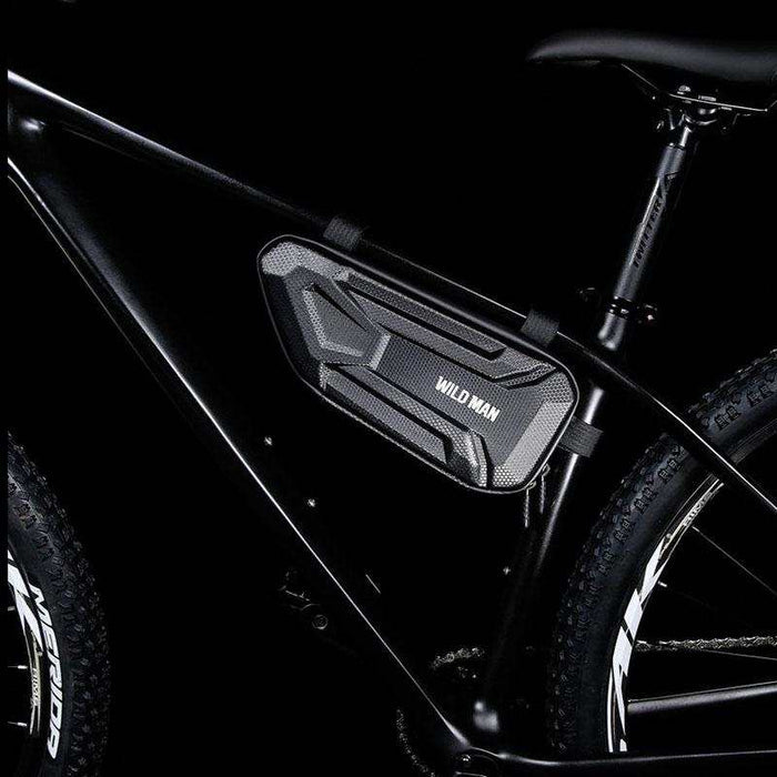 1.2L Eva Hard Shell Triangle Bike Bag | Twill Pattern