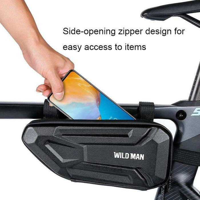 1.2L Eva Hard Shell Triangle Bike Bag | Twill Pattern