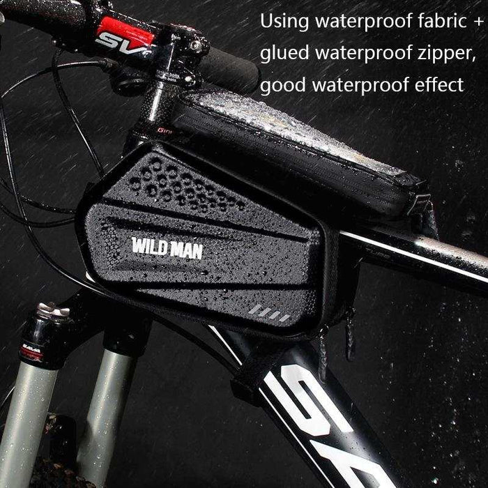 1.2L Multifunctional Bike Front Bag Black