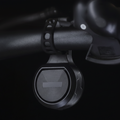 Black 130dB electric bike horn with anti-theft alarm and USB rechargeable battery
