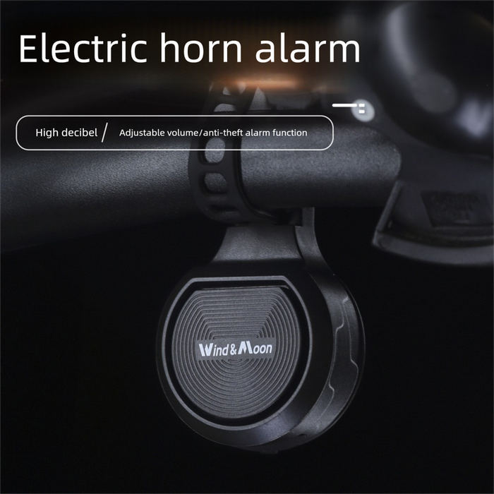 130dB Electric Bike Horn with Anti Theft Alarm - Black