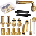 15 pcs Bicycle Valve Adapter Set Reducing Nozzles Ball Pump Needle Universal