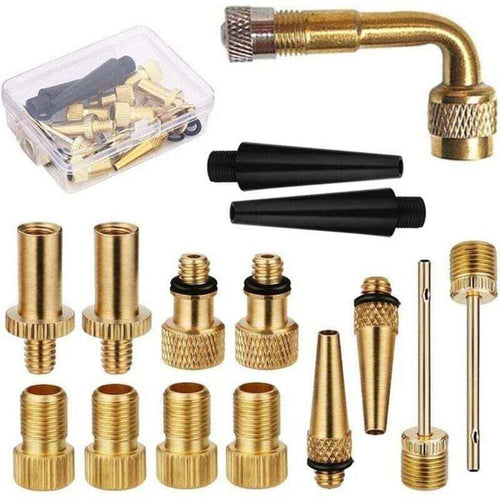 15 pcs Bicycle Valve Adapter Set Reducing Nozzles Ball Pump Needle Universal