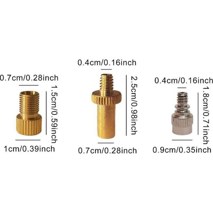 15 pcs Bicycle Valve Adapter Set Reducing Nozzles Ball Pump Needle Universal