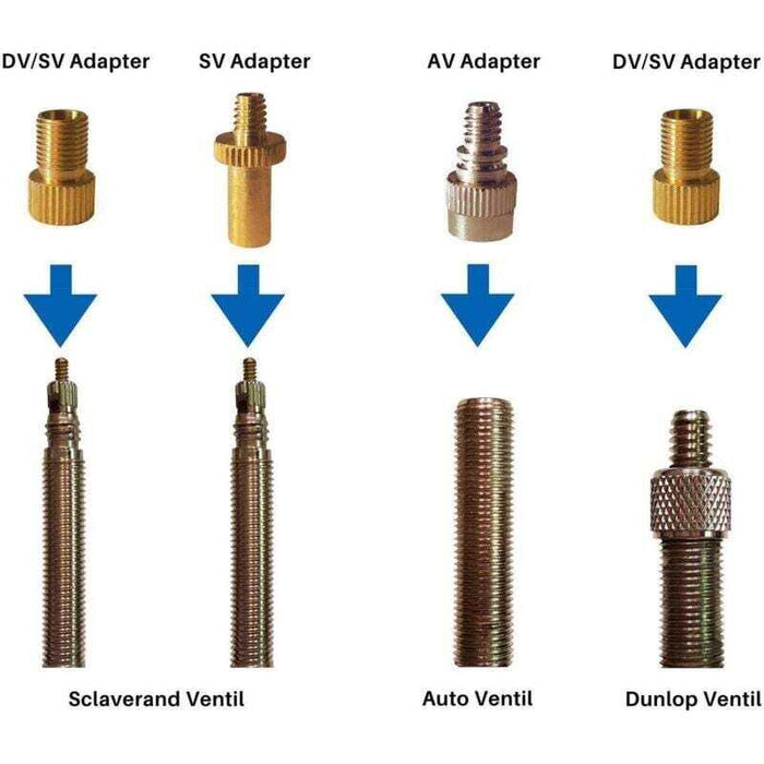 15 pcs Bicycle Valve Adapter Set Reducing Nozzles Ball Pump Needle Universal