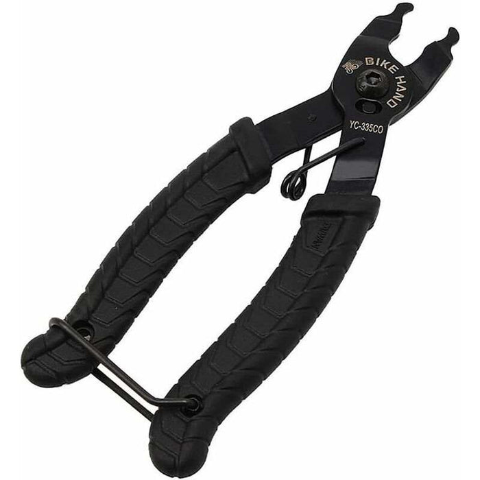 2-in-1 bike link pliers with ergonomic grips for opening and closing bicycle master chain links