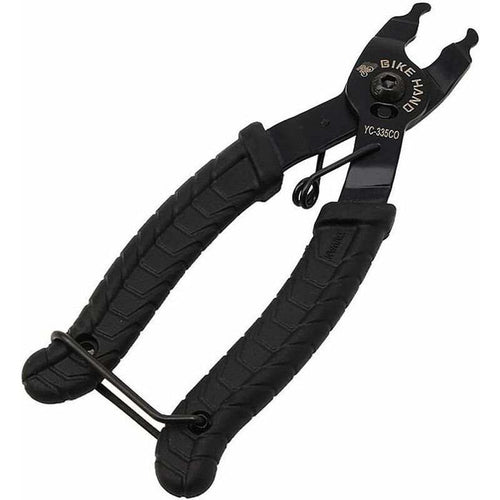 2-in-1 bike link pliers with ergonomic grips for opening and closing bicycle master chain links