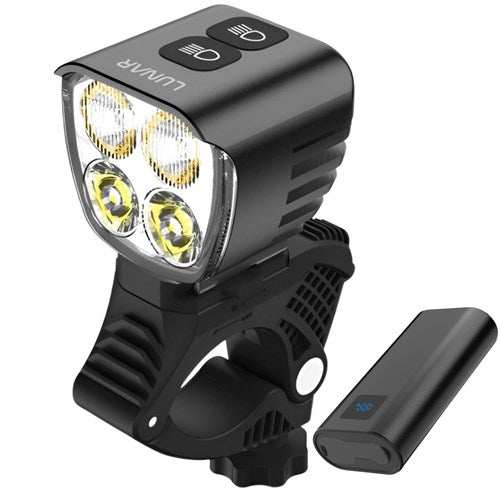 LUNAR front light 2200 lumens dual beam USB-C rechargeable headlight