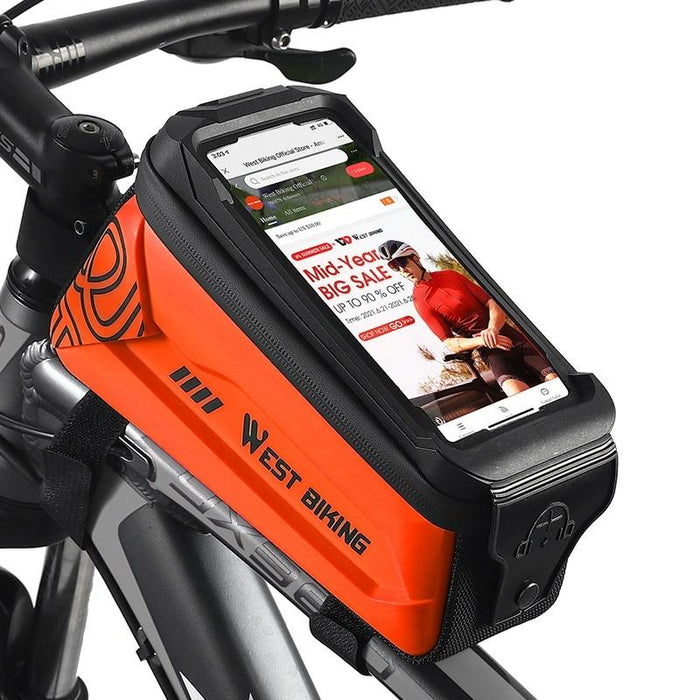 2.5L Hard Shell Bike Phone Bag - Orange