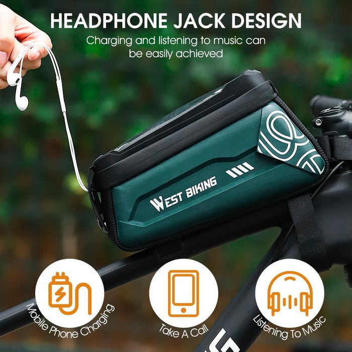 2.5L Hard Shell Bike Phone Bag - Orange