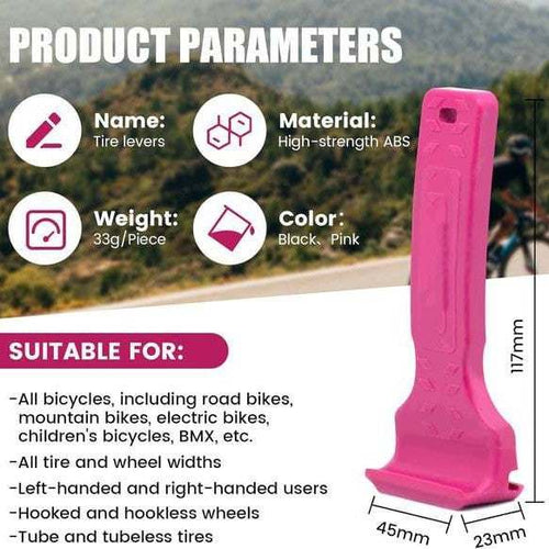 2PCS Black Durable ABS Bicycle Tire Lever - Easy Tyre Removal & Repair Tool