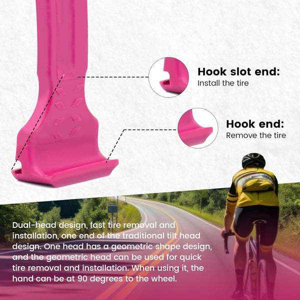 2PCS Black Durable ABS Bicycle Tire Lever - Easy Tyre Removal & Repair Tool