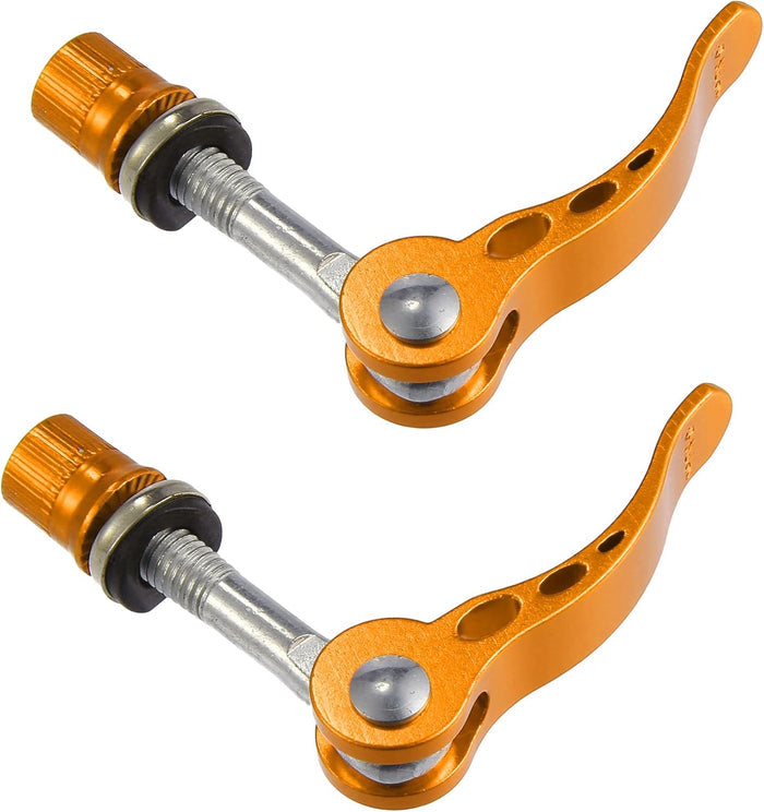 2pcs M6*65mm Aluminium Alloy Bicycle Seat Post Quick Release Pin Seatpost Skewer Bolt Yellow