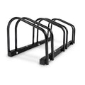 Black Weisshorn 3 bike stand for floor bicycle parking with powder-coated steel design