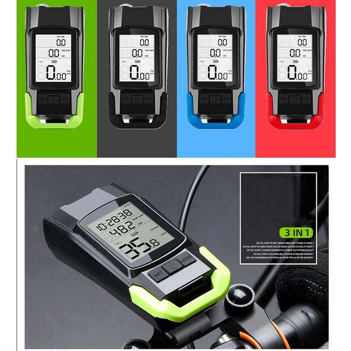 3-In-1 Wireless Bike Light Set Blue Upgrade