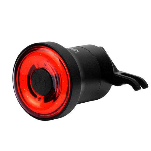LUNAR Rear Light compact 30 lumens USB-C rechargeable saddle rail mount bike safety light