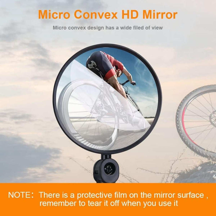 360° Rotating Wide-Angle Mirrors For Handlebars from 15 to 35 mm