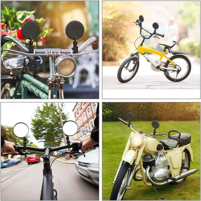 360° Rotating Wide-Angle Mirrors For Handlebars from 15 to 35 mm