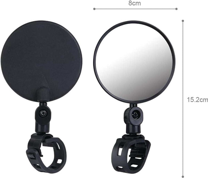 360° Rotating Wide-Angle Mirrors For Handlebars from 15 to 35 mm