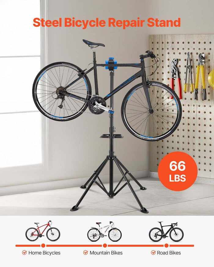 4 Leg Adjustable Bicycle Repair Stand - 29.9kg Capacity