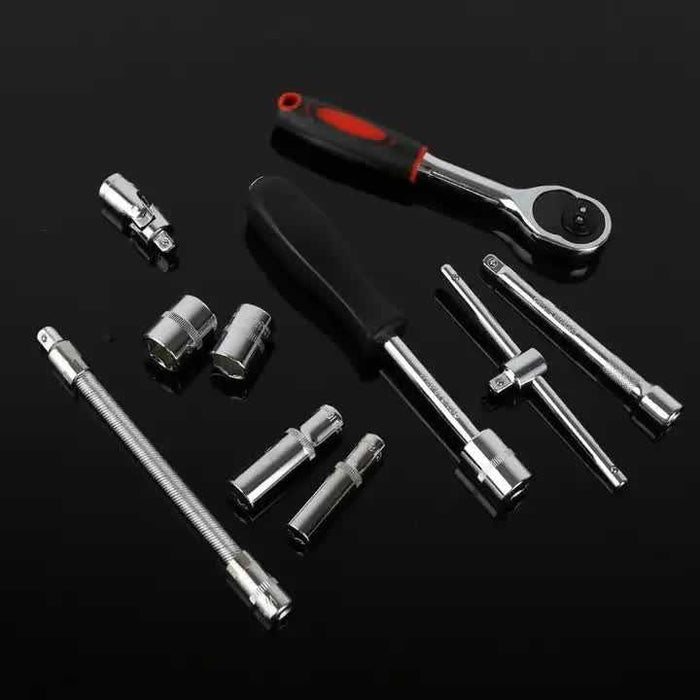 46-Piece Professional Socket Wrench Set - Red Box