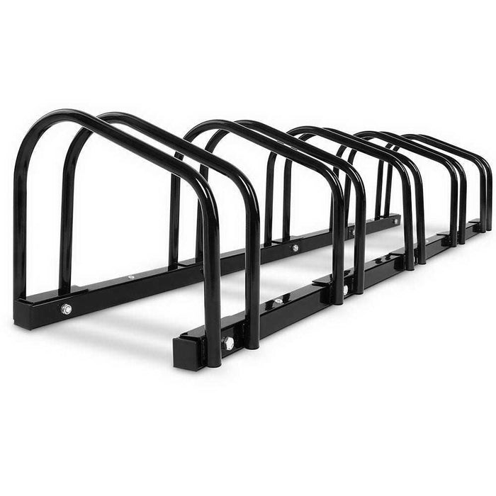 5 bike stand rack black portable steel floor bicycle parking holder