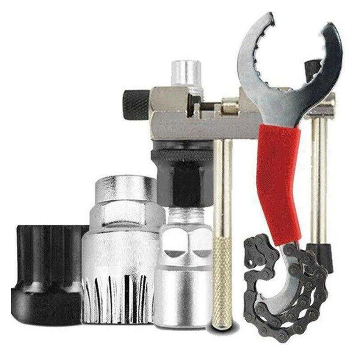 Carbon steel 5-piece bike repair tool kit for drivetrain maintenance