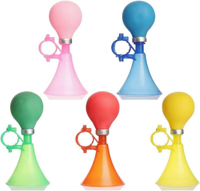 Set of 5 high-volume bike bells for adults and children mounted on handlebars