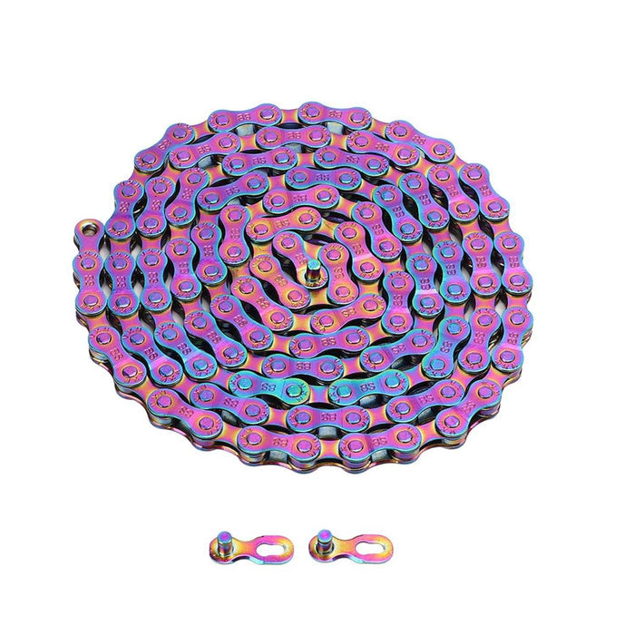 6 7 8 speed rainbow bike chain with 116 links and 2 connectors