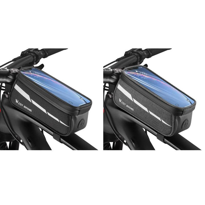 7 Mountain Bike Front Beam Phone Bag - Black
