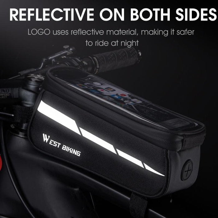 7 Mountain Bike Front Beam Phone Bag - Black