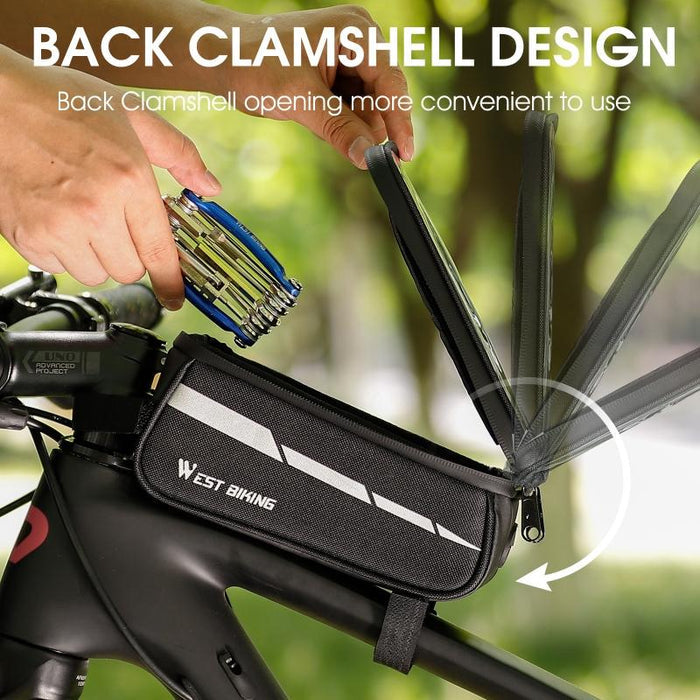 7 Mountain Bike Front Beam Phone Bag - Black
