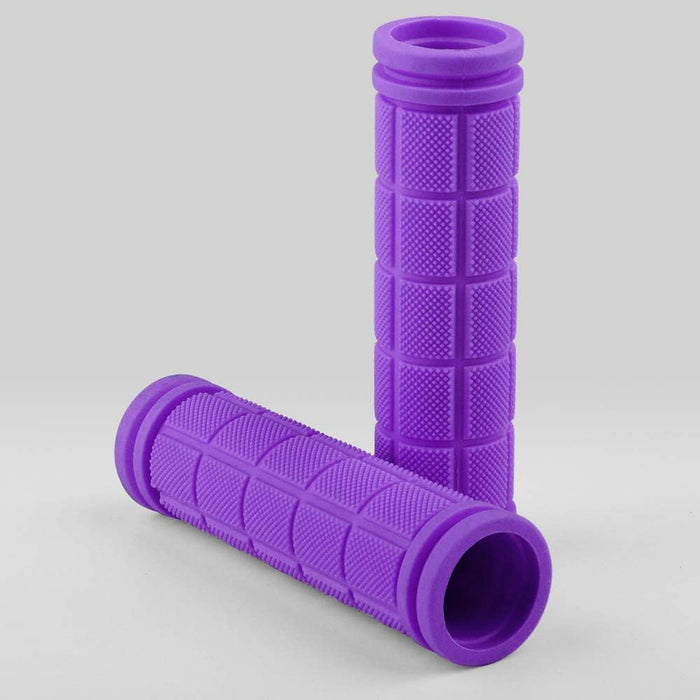 A pair of ergonomic bicycle handles in non-slip soft rubber, Purple