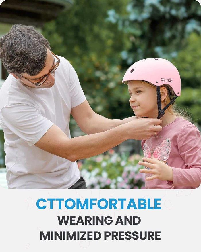 Adjustable Kids Bicycle Helmet with Removable Liners | Light Pink, S