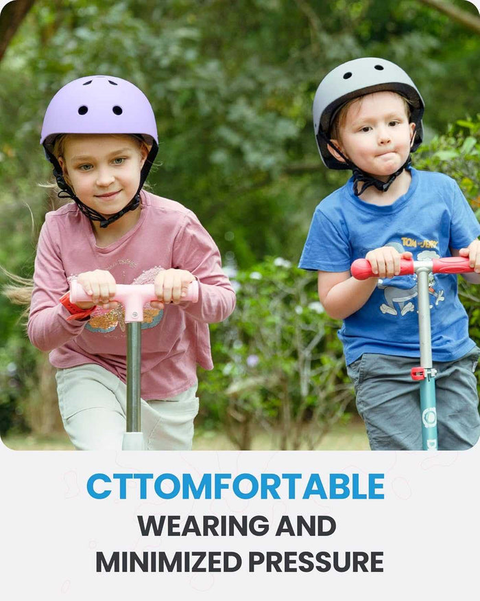 Adjustable Kids Bicycle Helmet with Removable Liners | Taro Purple, M