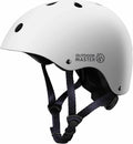 White OutdoorMaster Youth Kids Bike Helmet with adjustable fit and removable liners for multi-sport safety