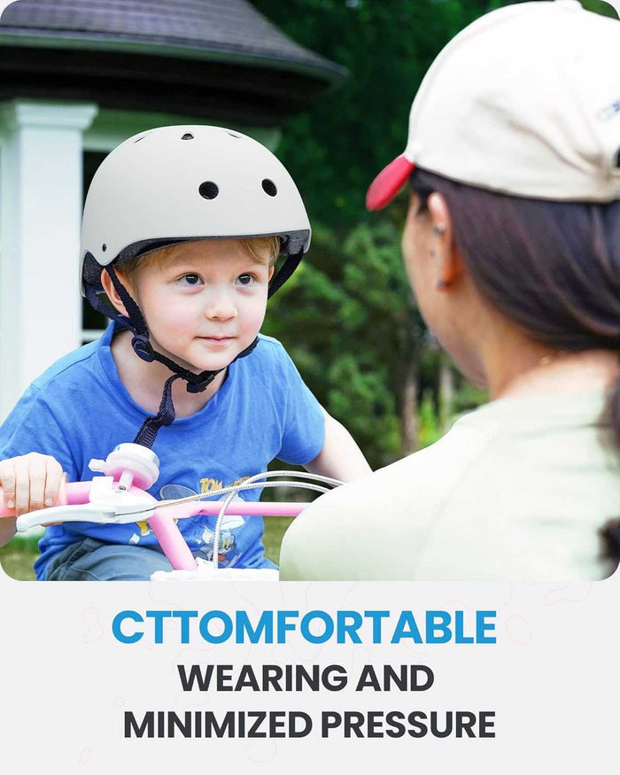 Adjustable Kids Bicycle Helmet with Removable Liners | White, L