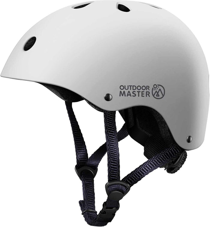 Adjustable Kids Bicycle Helmet with Removable Liners | White, M