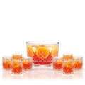 Admiral Crystal 9-Piece Punch Bowl & Tumbler Set