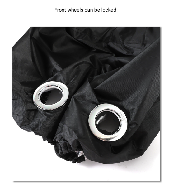 All-Weather Bicycle Cover with Lock Hole & Storage Bag | Black & Orange, XL