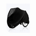 Black size M all-weather bicycle cover with lock hole and storage bag