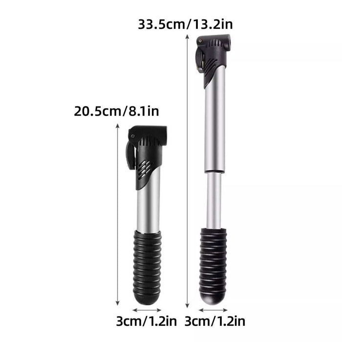 Aluminium Mini Bicycle Air Pump Bike Hand Ball Inflator Portable Cycling Tyre