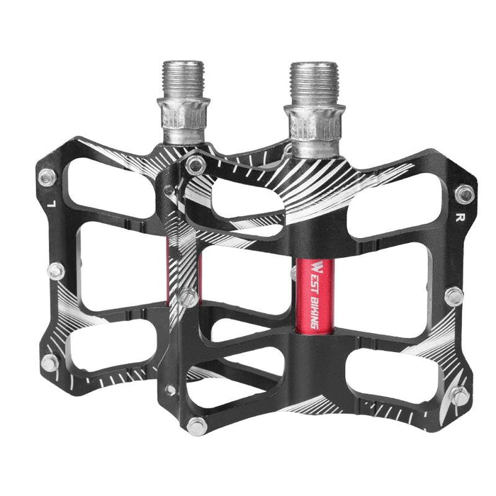 Aluminum Bicycle Pedals Riding Foot Accessories - Black