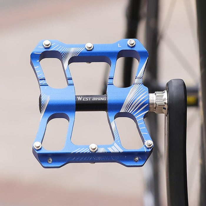 Aluminum Bicycle Pedals Riding Foot Accessories - Blue