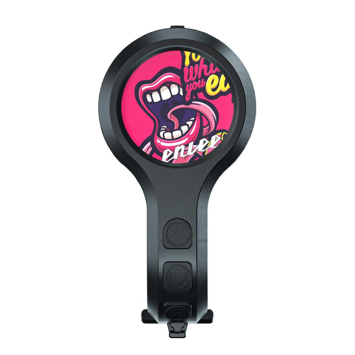 Super Loud 2-Piece Bicycle Horn Set mounted on bicycle handlebar for enhanced cycling safety