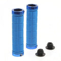 Anti Slip Rubber Bike Grips, Double Lock Screw Tight | Blue