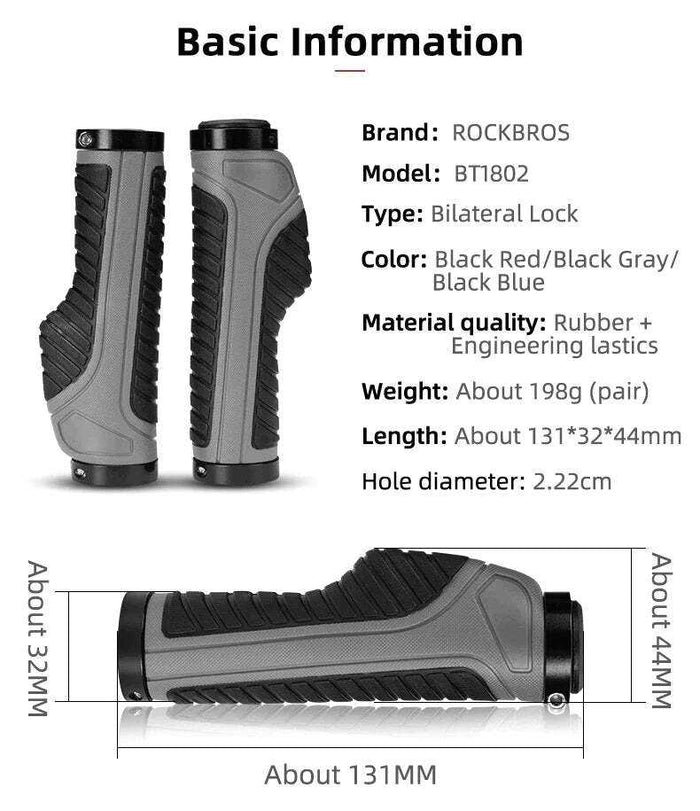 Anti-Slip Rubber MTB Handlebar Grips | Red